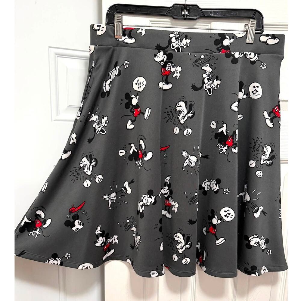 Torrid 1 (1x 14/16) Disney Mickey Mouse Goofy Pluto Scuba Knit Skater Skirt